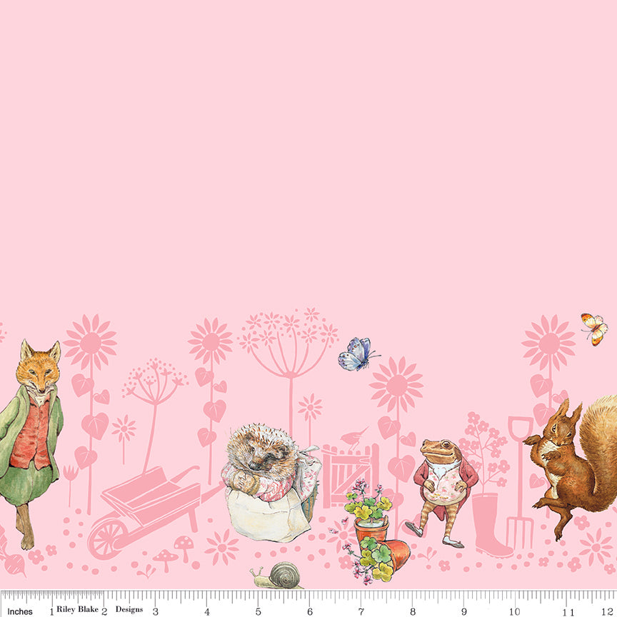 Peter Rabbit & Friends ~ Border Print ~ CD15867-PINK