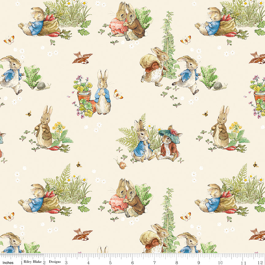 Peter Rabbit™ and Benjamin Bunny™ ~ Main ~ C17250-CREAM