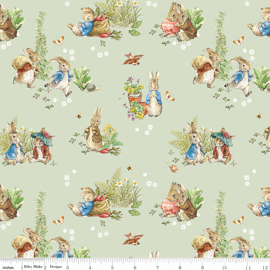 Peter Rabbit™ and Benjamin Bunny™ ~ Main ~ C17250-GREEN