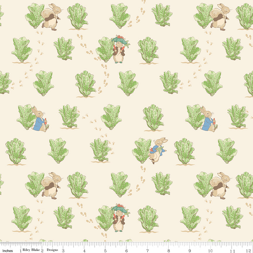 Peter Rabbit™ and Benjamin Bunny™ ~ Lettuce Patch ~ C17253-CREAM