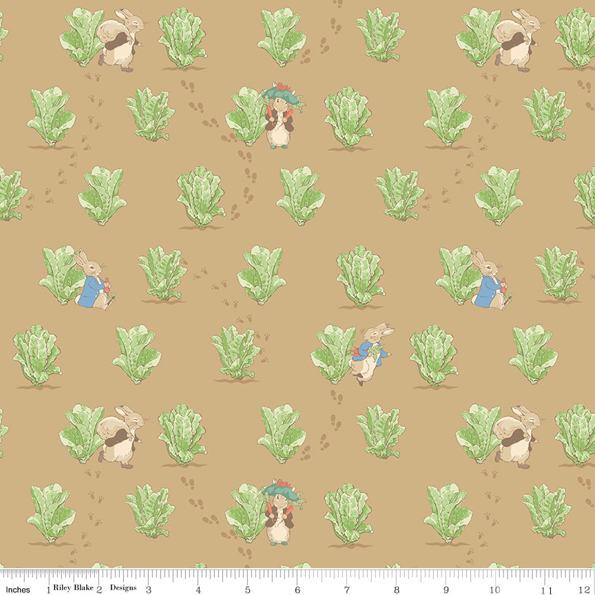 Peter Rabbit™ and Benjamin Bunny™ ~ Lettuce Patch ~ C17253-TAN