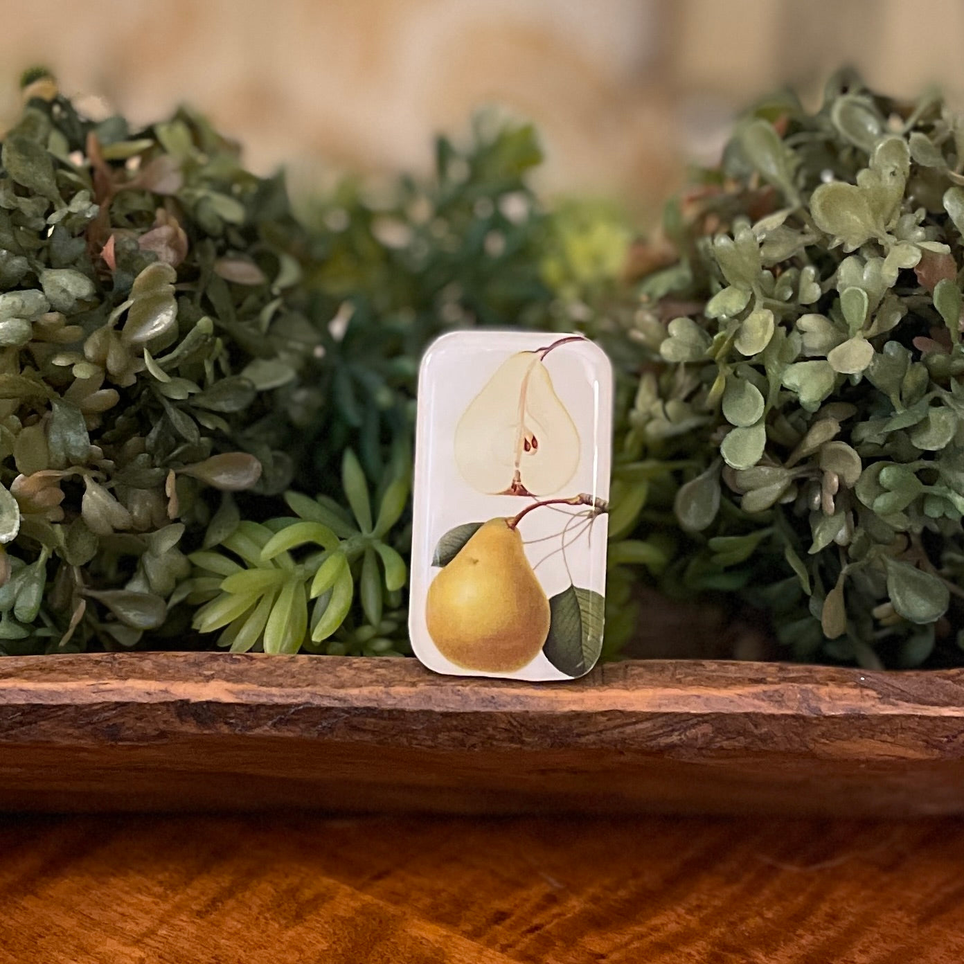 Pear Container Tin Container Small | Botanical Pear – Hobby House Needleworks