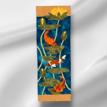Crane Design ~ Koi Pond Wool Applique Pattern