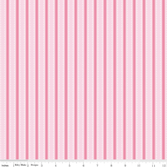 Hydrangeas in the Garden ~ Stripes ~ CPL16834-PINK