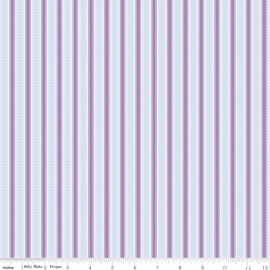 Hydrangeas in the Garden ~ Stripes ~ CPL16834-POWDER