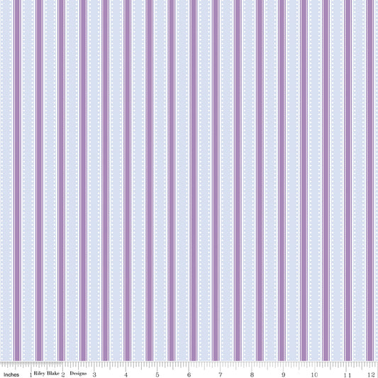 Hydrangeas in the Garden ~ Stripes ~ CPL16834-POWDER