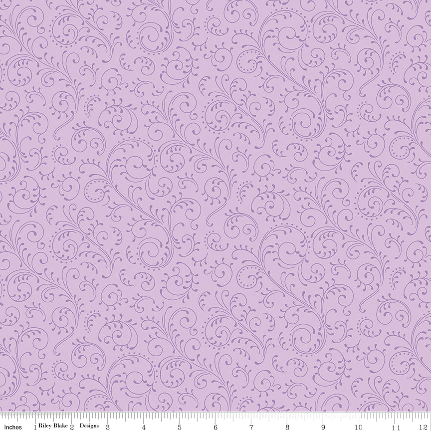 Hydrangeas in the Garden ~ Scroll ~ CPL16836-LAVENDER
