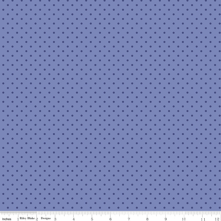 Hydrangeas in the Garden ~ Polka Dots ~ CPL16837-PERIWINKLE