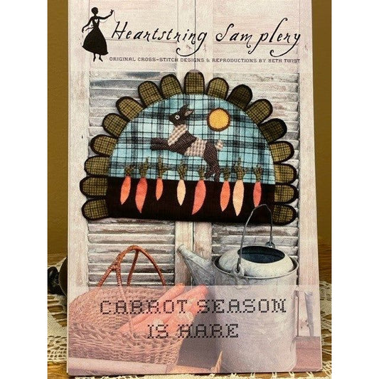 Heartstring Samplery ~ Carrot Season Is Hare Wool Applique Pattern