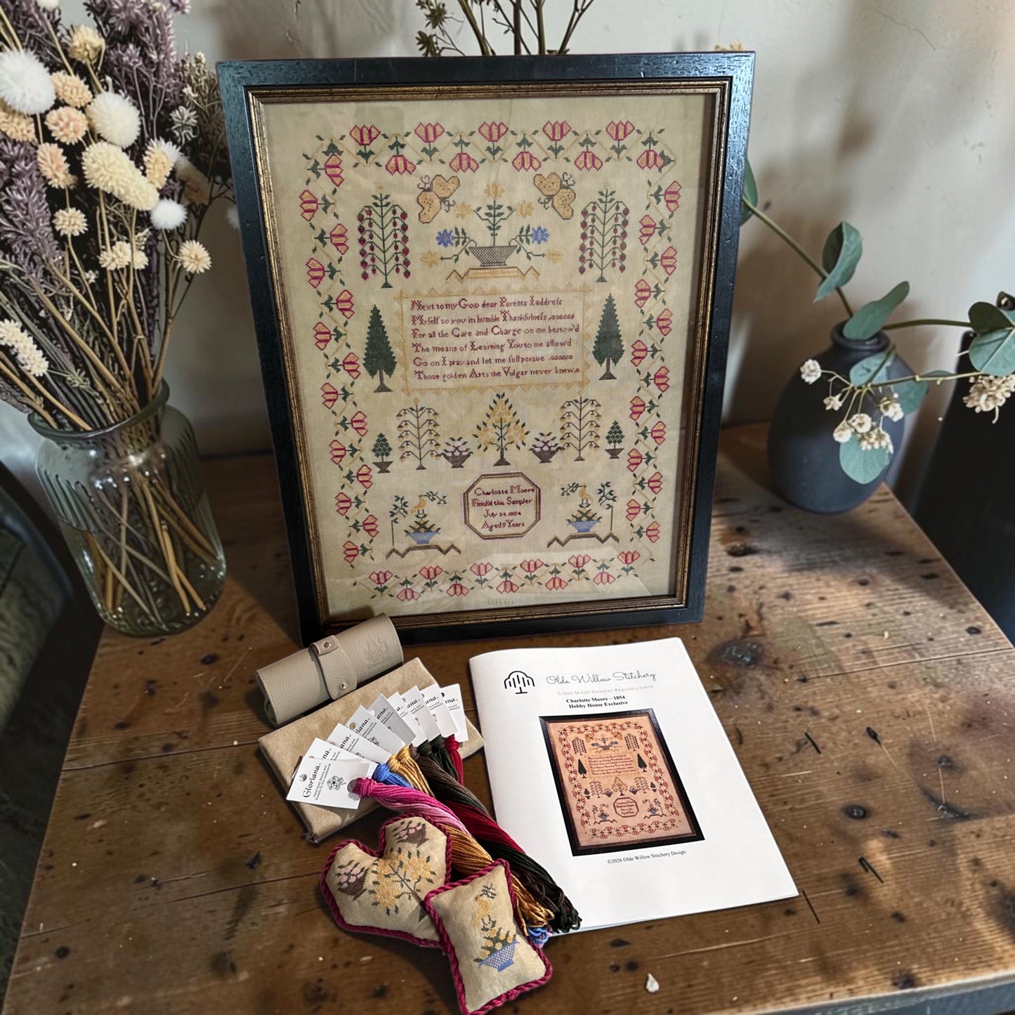 Charlotte Moore 1854 Limited Edition Sampler ~ An Olde Willow Stitchery Exclusive