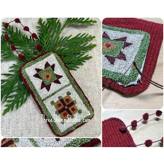 Three Sheep Studio ~ "Christmas Quilt" Punch Needle Pattern #PN639