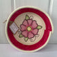 Hand-Crafted ~ Embroidered Flowers ~ Fabric Covered Rope Bowl