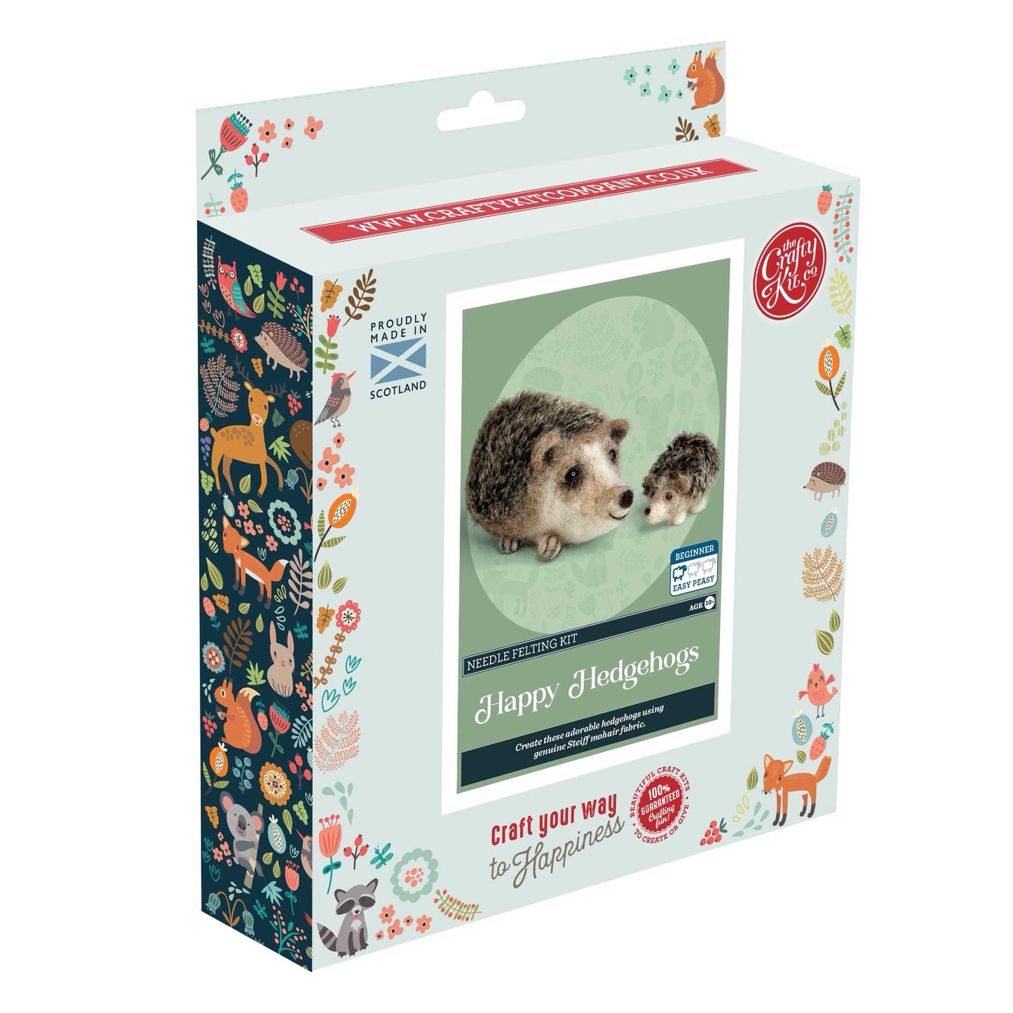 The Crafty Kit Company | Happy Hedgehogs Needle Felting Kit