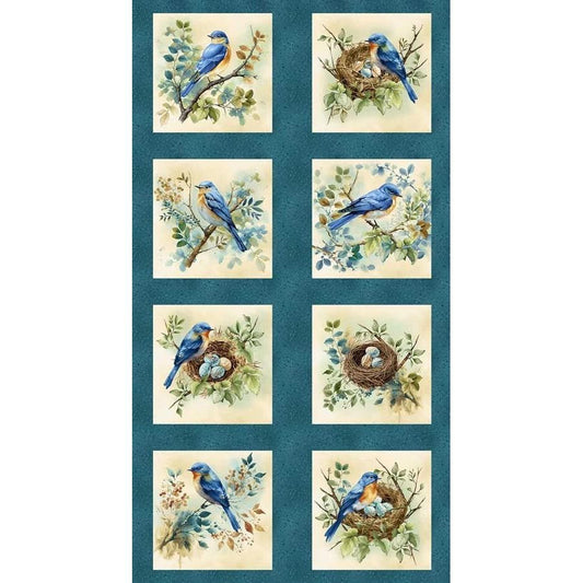 Awakenings ~ Bird Blocks ~ 3530B-77 Blue