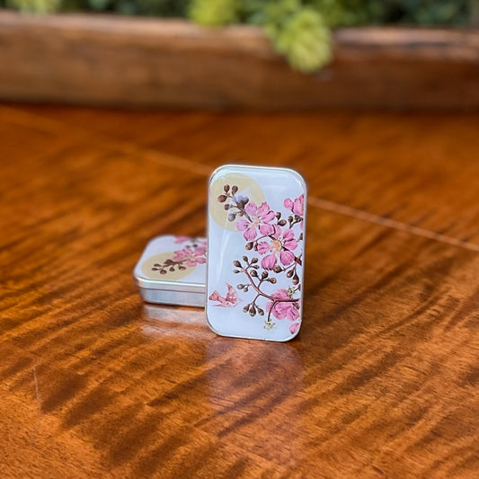 Tin Container Small  ~ Cherry Blossom & Swallow
