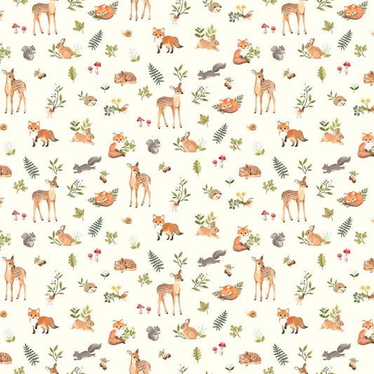 Woodland Babes ~ Animals ~ DP27169-11 Cream Multi