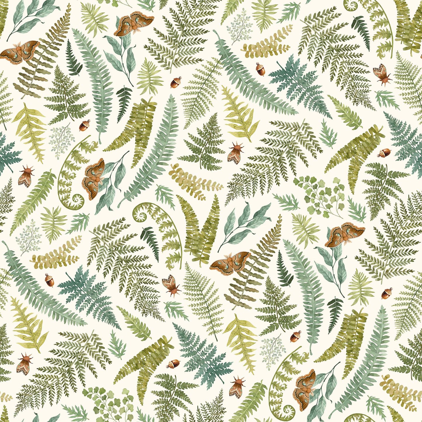 Wild Harvest ~ Large Ferns ~ DP27511-11 Cream