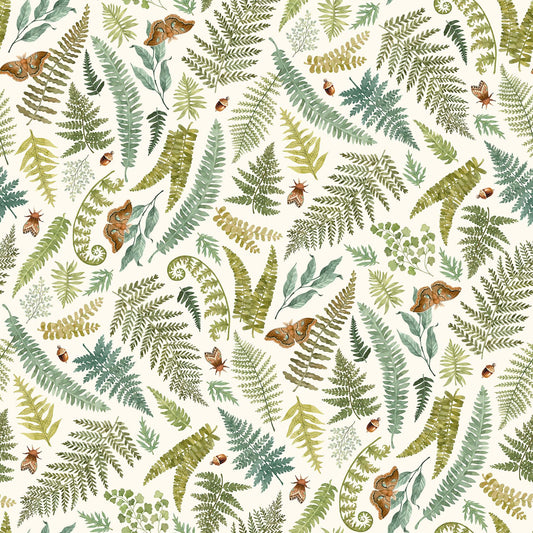 Wild Harvest ~ Large Ferns ~ DP27511-11 Cream