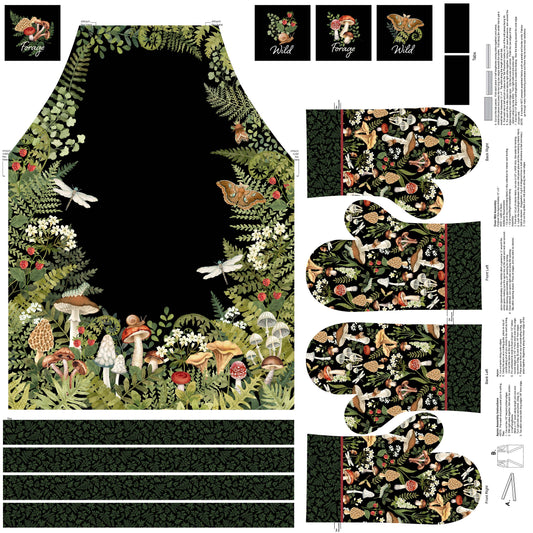 Wild Harvest ~ Apron Panel ~ DP27518 99 Black