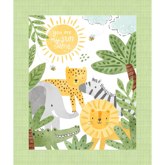 Sunny Safari ~ Panel ~ 27760-10 White Multi
