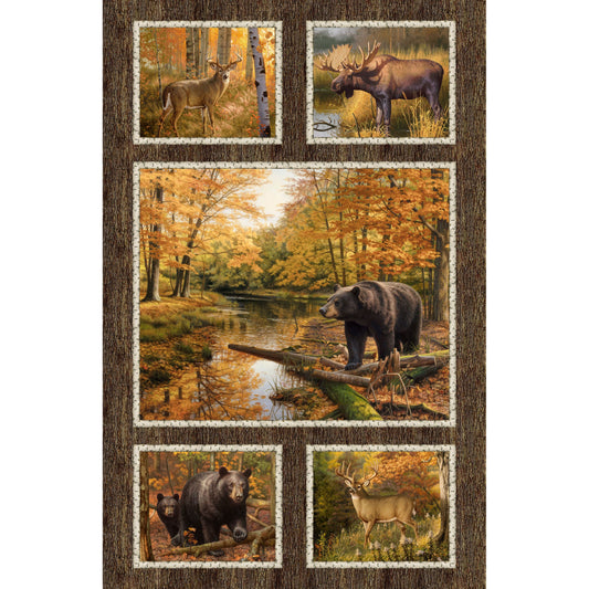 Naturescapes Wilderness ~ Panel ~ DP27785-36 Brown Multi