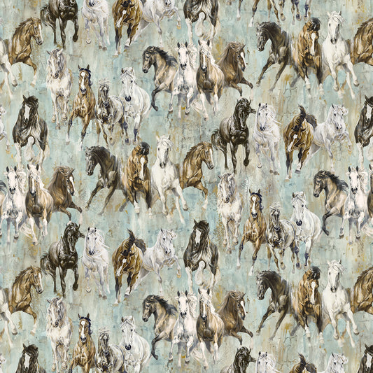 Pedigree ~ Horses ~ DP28025-62 Turquoise Multi
