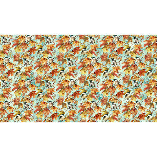 Autumn Breeze ~ Birds ~ DP28057-62 Turquoise Multi