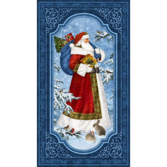 St. Nicholas ~ Santa Panel ~ C28210-48 Dark Blue Multi