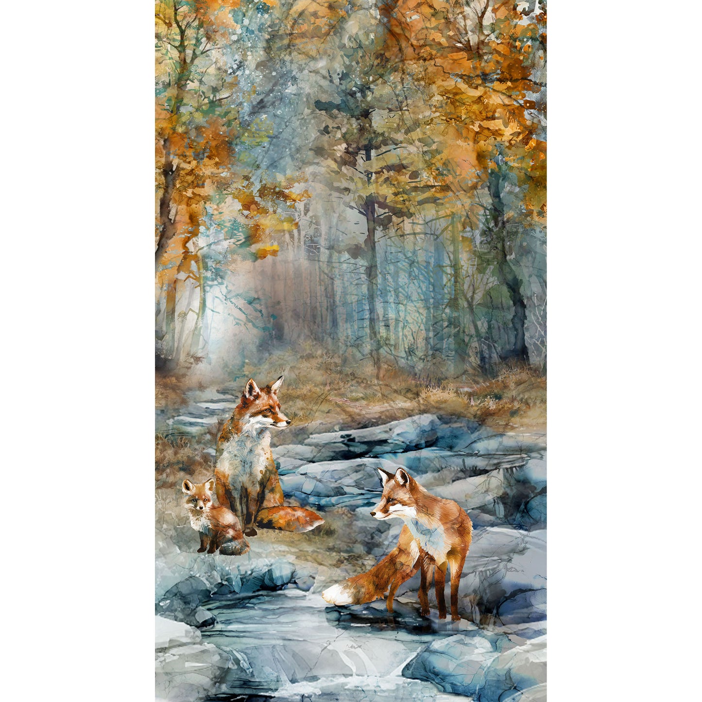 Fox Den ~ Fox Den Panel ~ DP28330-44 Blue Multi
