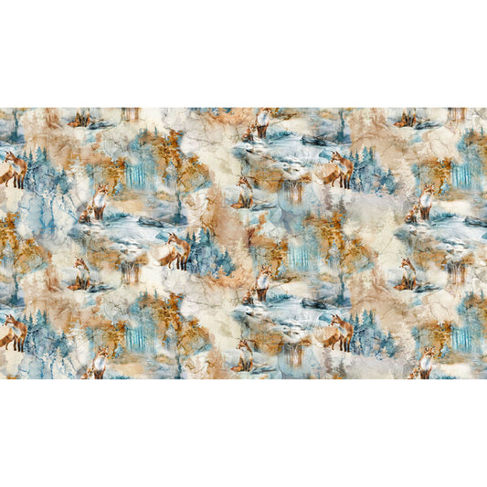 Fox Den ~ Fox Open ~ DP28333-14 Beige Multi