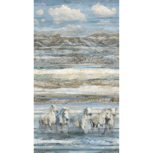 Running Free ~ Horse Ombre ~ DP28587-42 Blue Multi