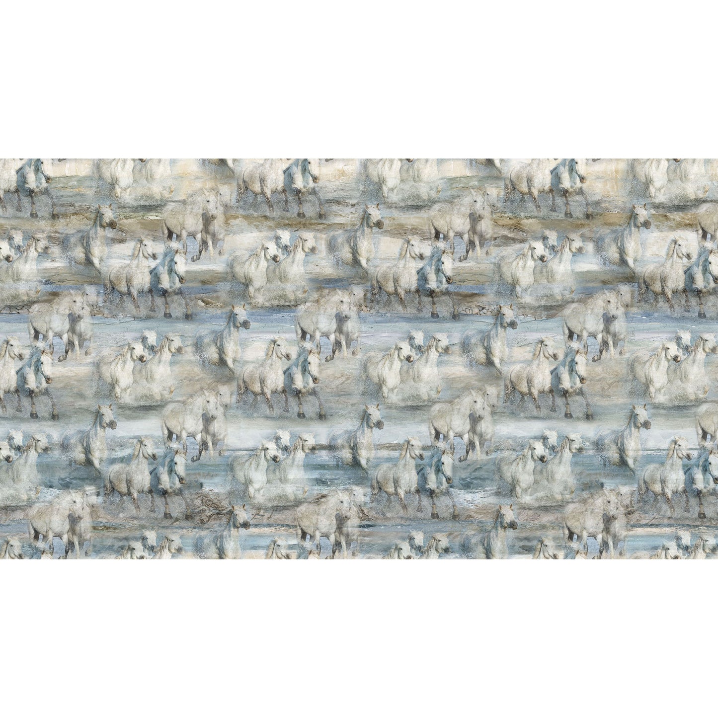 Running Free ~ Horses ~ DP28589-42 Blue Multi