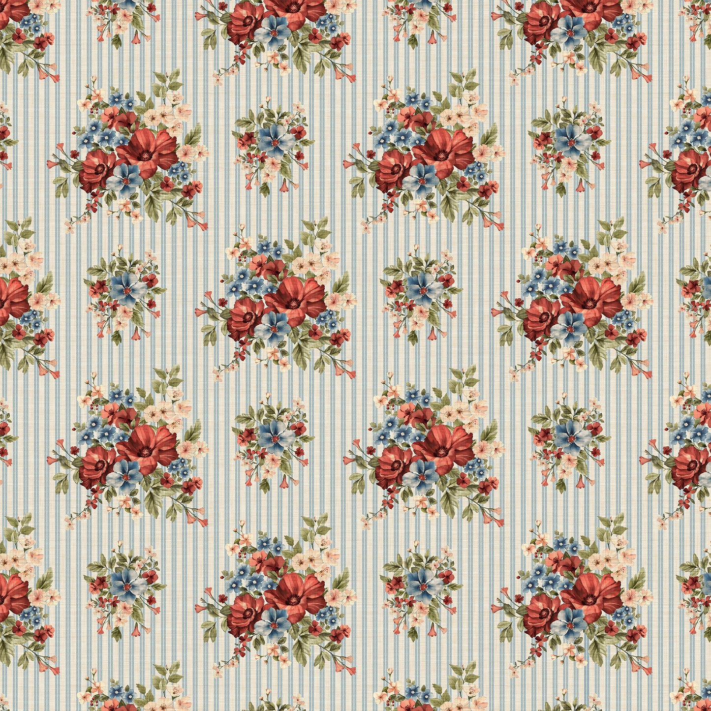 Farmhouse Sampler ~ Floral Bouquet ~ DP28600-11 Cream Multi