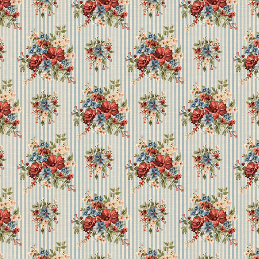 Farmhouse Sampler ~ Floral Bouquet ~ DP28600-11 Cream Multi
