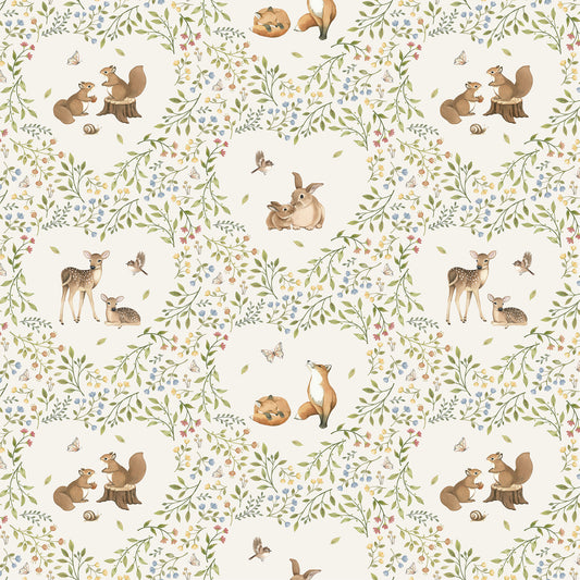 Woodland Heart ~ Woodland Heart ~ DP28720-11 Cream Multi