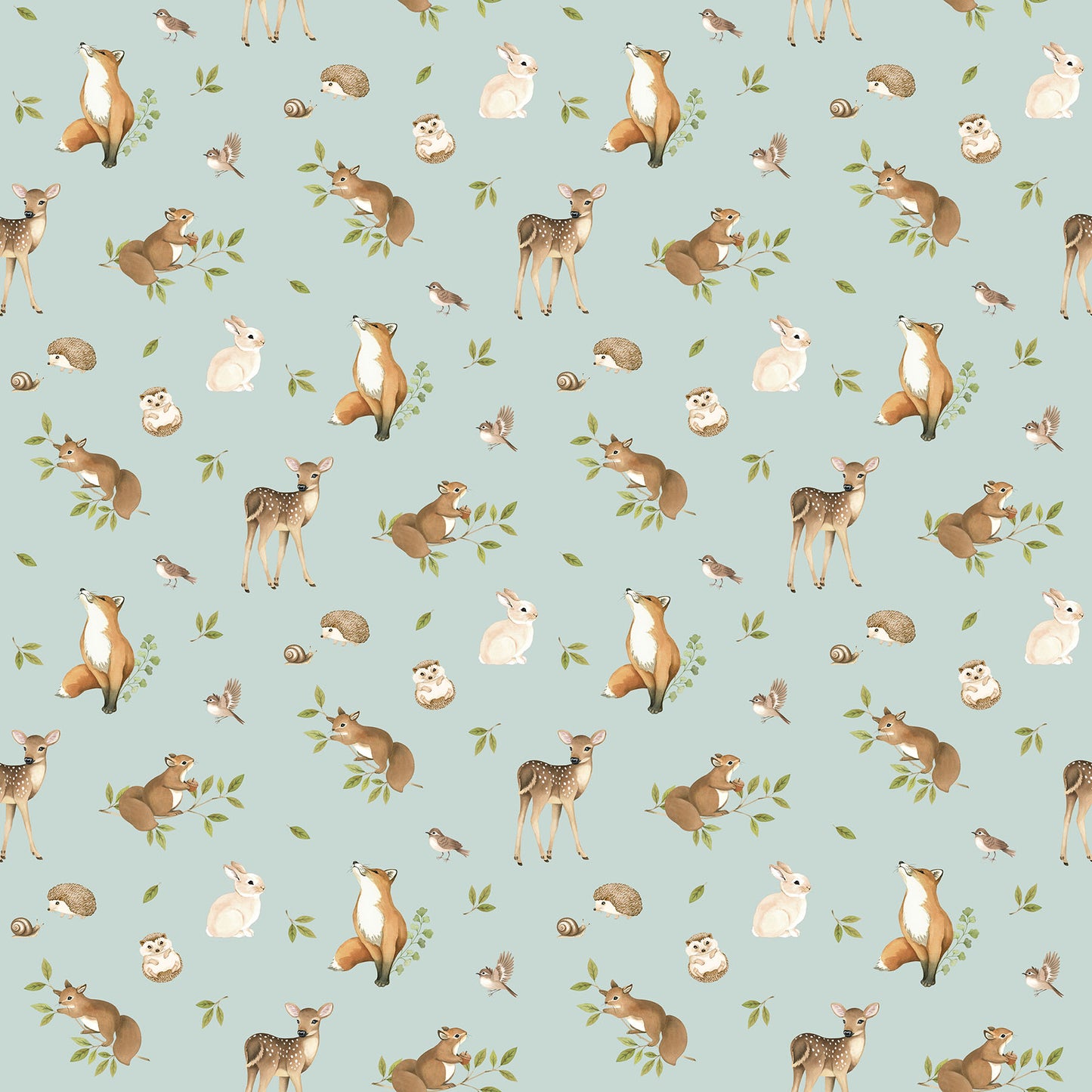 Woodland Heart ~ Animals ~ DP28722-42 Blue Multi