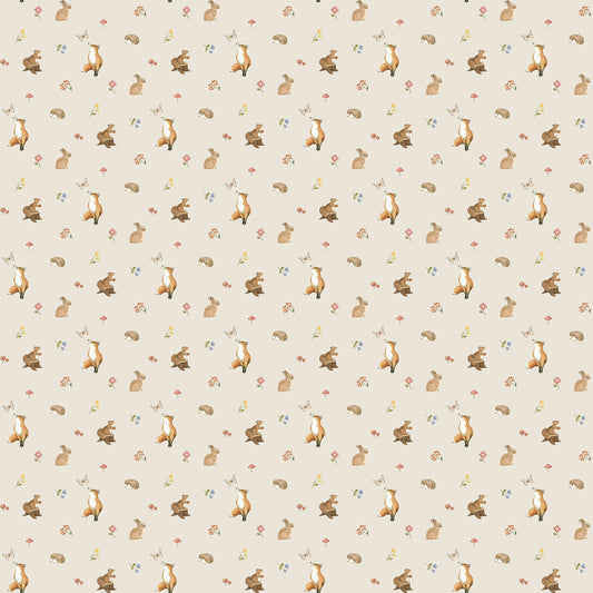 Woodland Heart ~ Mini Animals ~ DP28723-12 Beige Multi