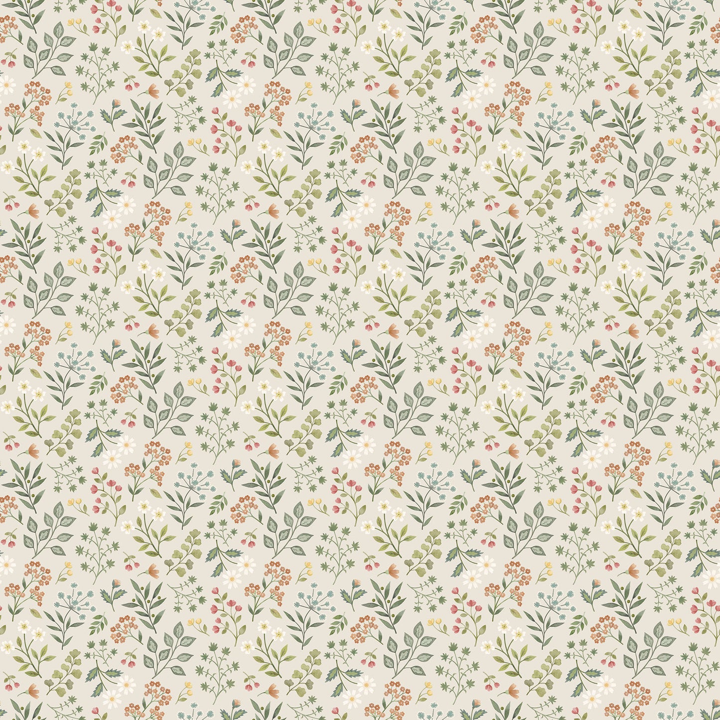 Woodland Heart ~ Floral ~ DP28724-12 Beige Multi
