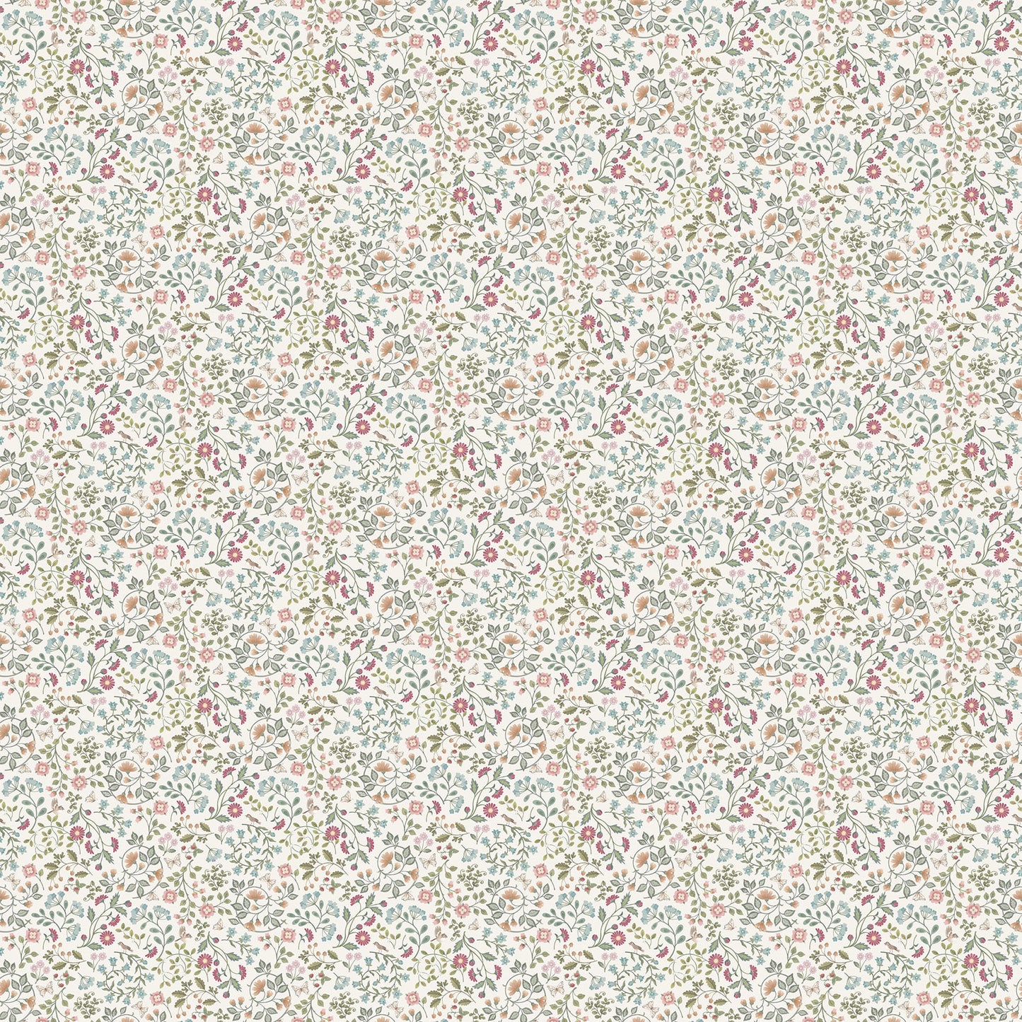 Woodland Heart ~ Mini Floral ~ DP28725-11 Cream Multi