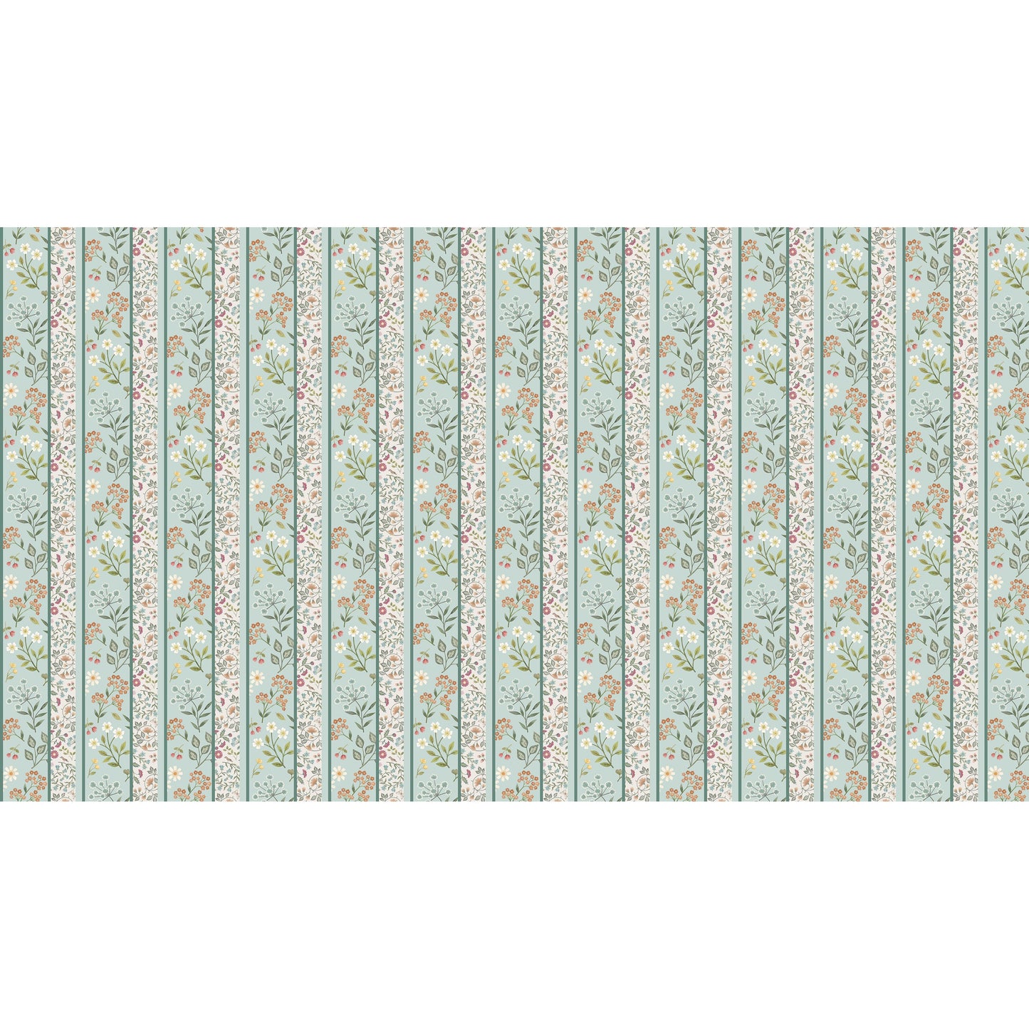 Woodland Heart ~ Small Stripe ~ DP28726-42 Blue Multi