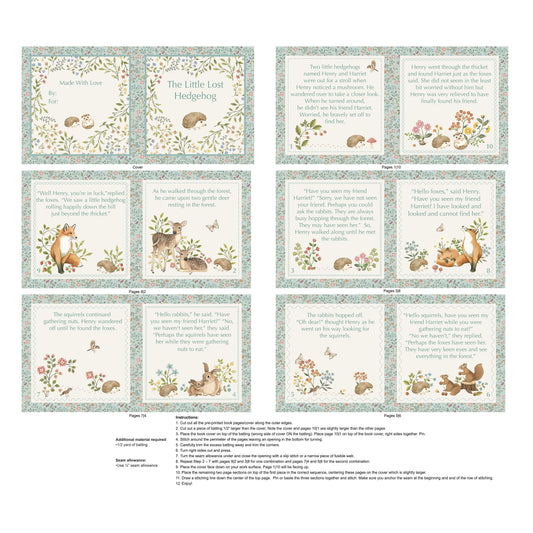 Woodland Heart ~ Book Panel ~ DP28728-11 Cream Multi