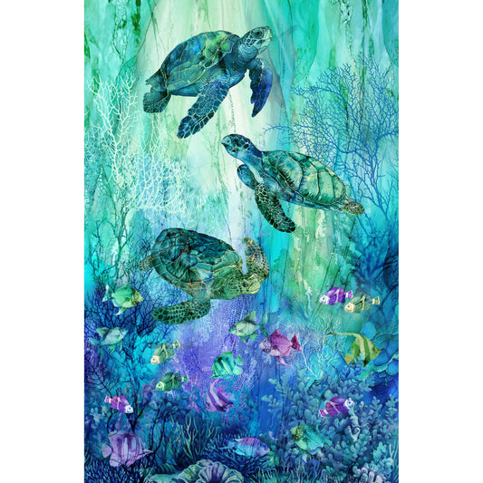 Coral Reef ~ Panel ~ DP28875-66 Turquoise Multi