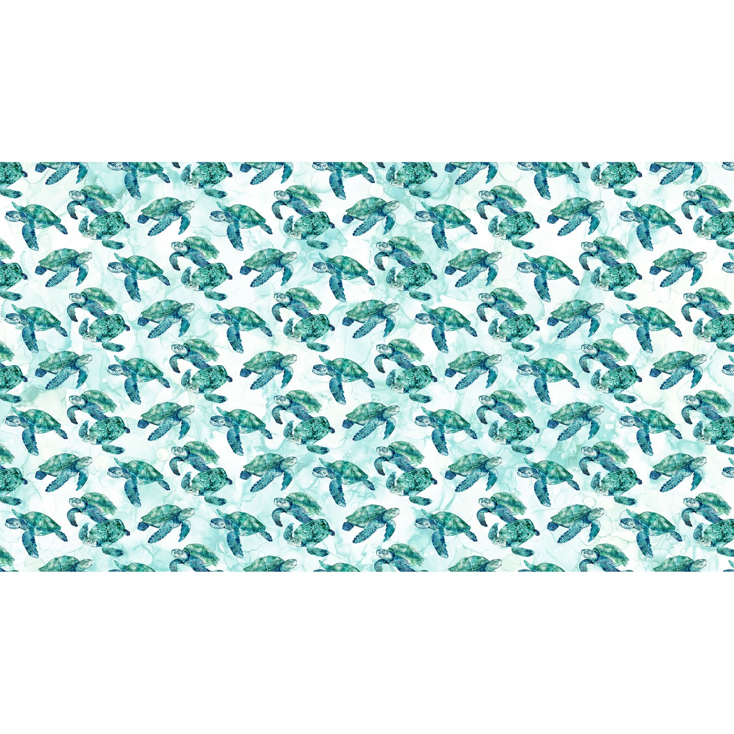 Coral Reef ~ Turtles ~ DP28878-10 White Multi