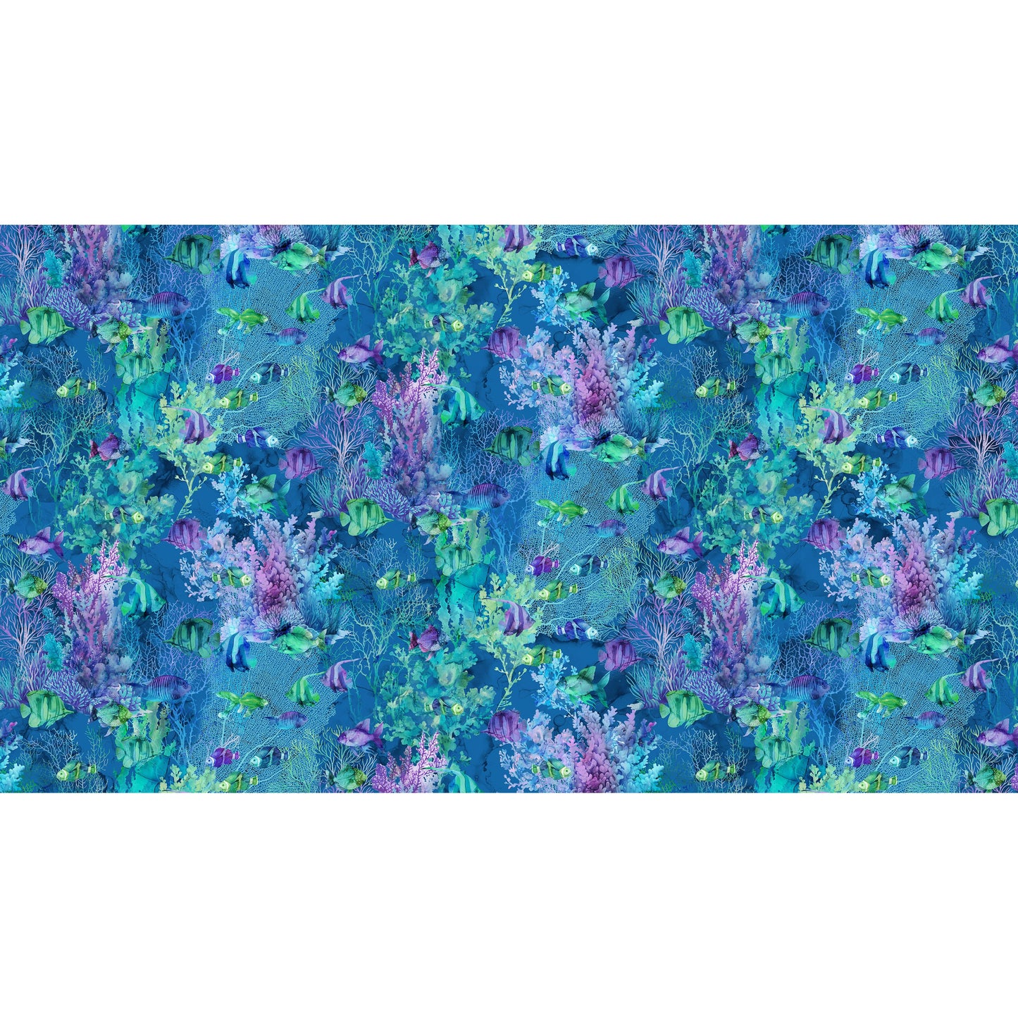 Coral Reef ~ Fish ~ DP28879-48 Navy Multi