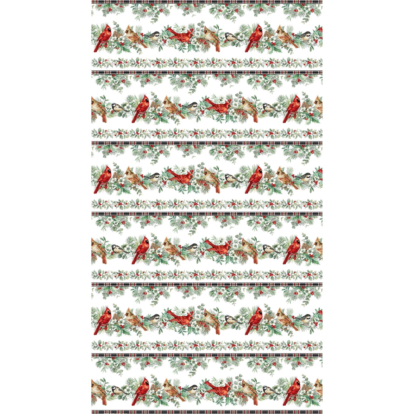 Home For Christmas ~ Border Stripe ~ DP28924-10 White Multi