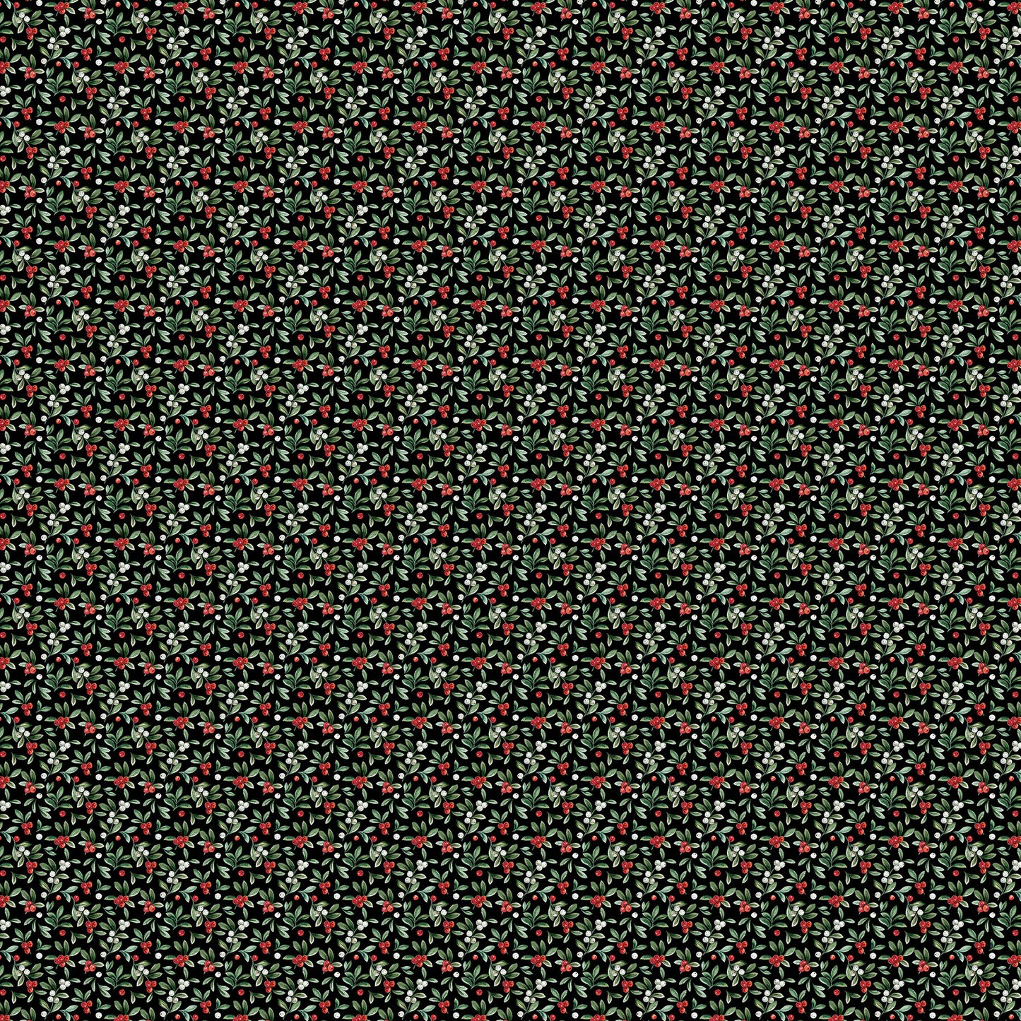 Home For Christmas ~ Holly ~ 26" x WOF remnant DP28931-99 Black Multi