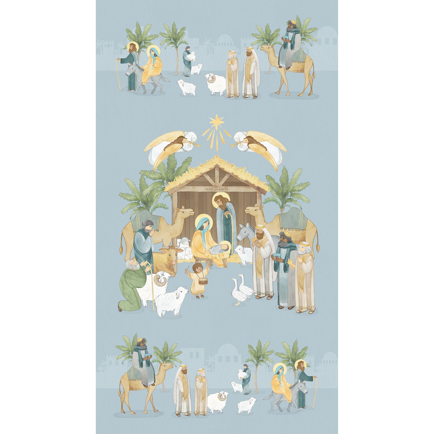 The Nativity ~ Nativity Panel ~ DP28990-42 Blue Multi