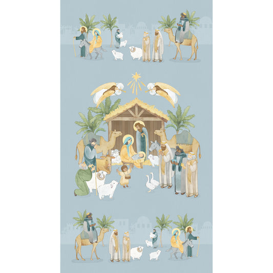 The Nativity ~ Nativity Panel ~ DP28990-42 Blue Multi