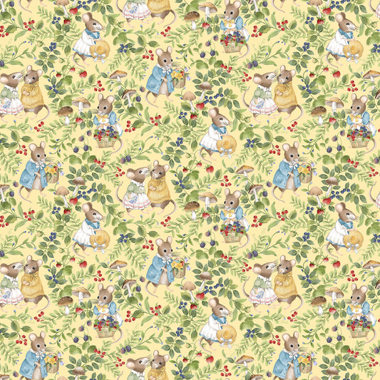 Country Mouse ~ Scenic Mice ~ DP29006-52 Yellow Multi