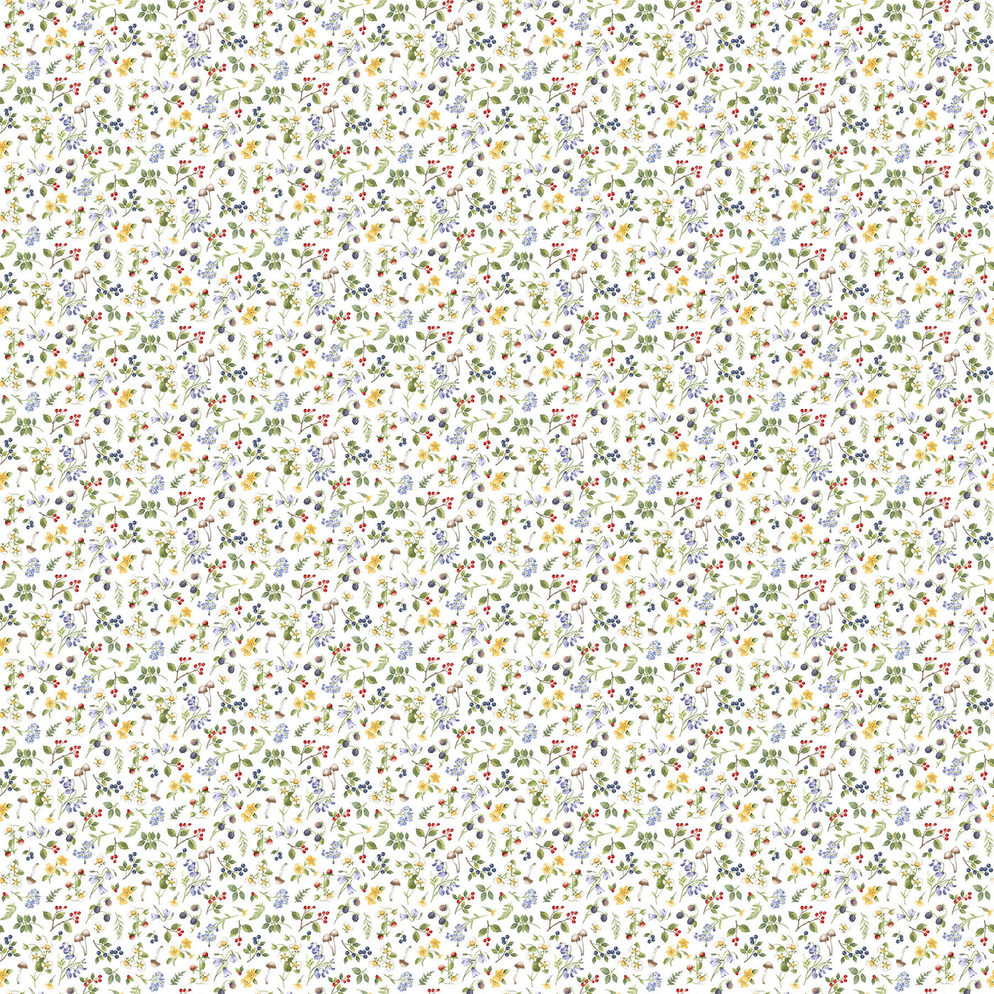 Country Mouse ~ Small Floral Toss ~ DP29010-10 White Multi